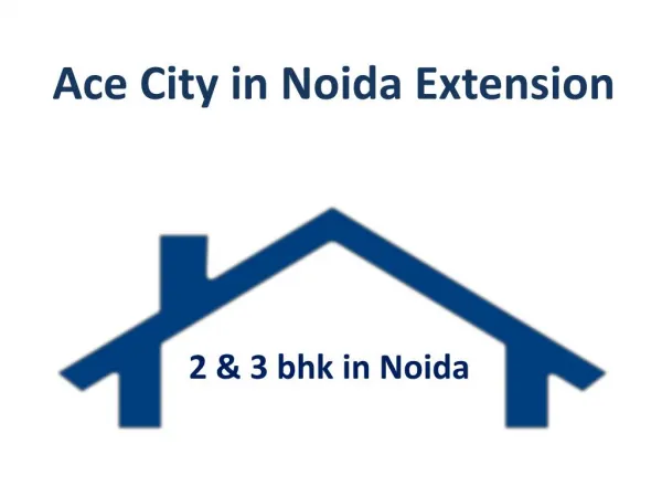 Luxurious Property of Noida Ace city