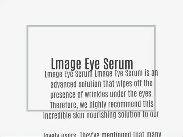 Lmage Eye Serum