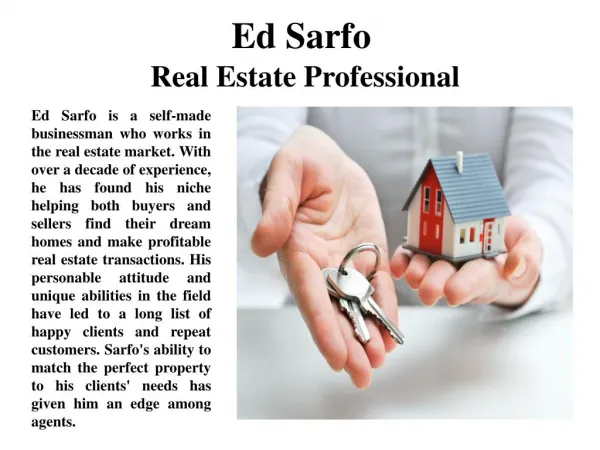 Ed Sarfo Real Estate Professional