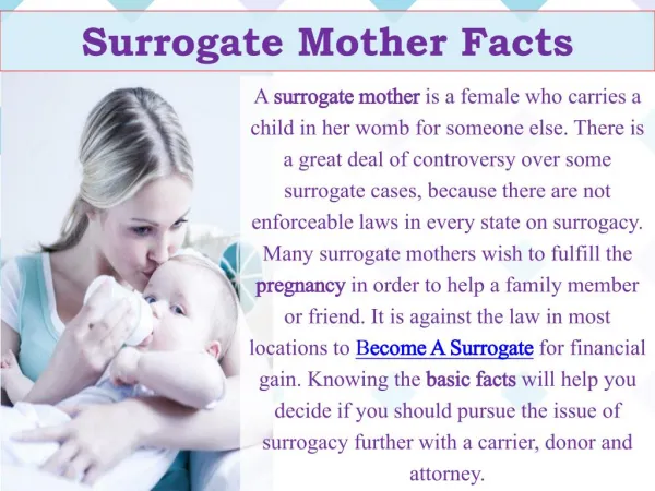 Surrogate Mother Facts