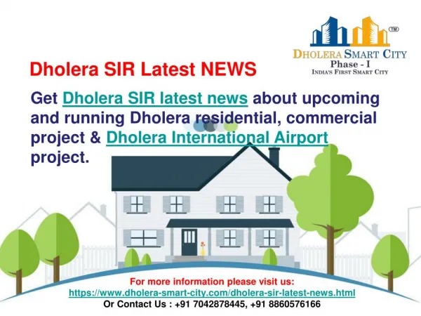 Dholera SIR Latest NEWS