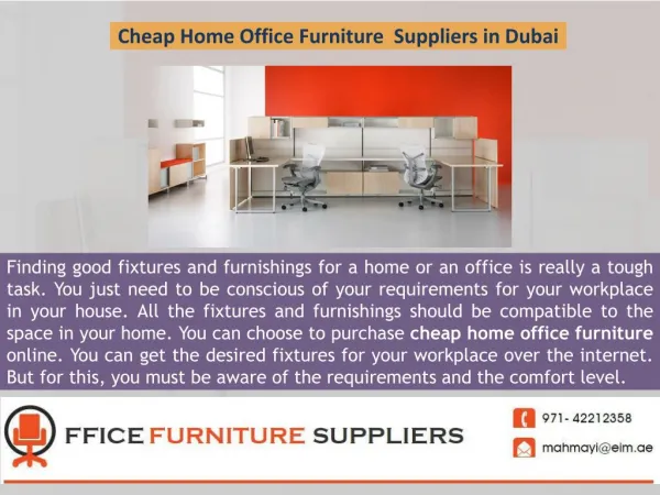 Cheap Home Office Furniture Suppliers in Dubai