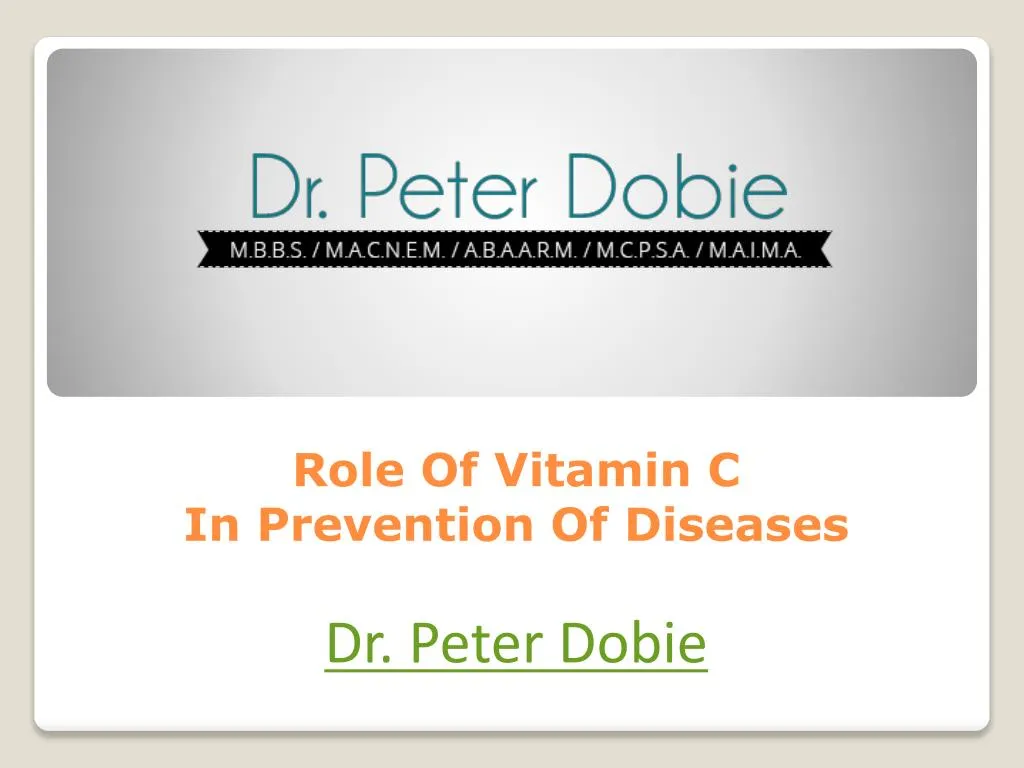 role of vitamin c in prevention of diseases