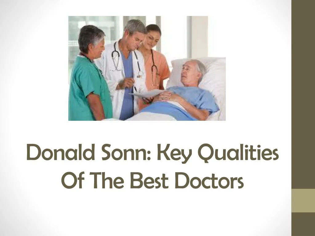 donald sonn key qualities of the best doctors