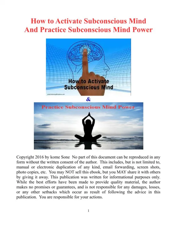 How to Activate Subconscious Mind And Practice Subconscious Mind Power