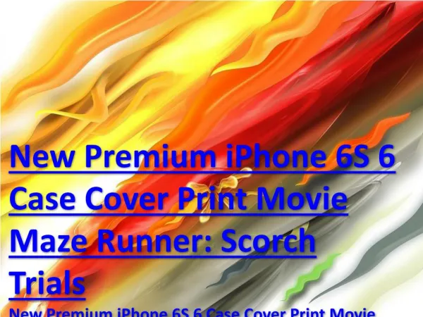 New Premium iPhone 6S/6 Case Cover Print Movie Maze Runner: Scorch Trials|New Premium iPhone 6S/6 Case Cover Print Movie