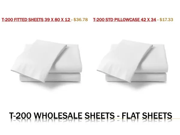 T-200 Wholesale Sheets - Flat Sheets