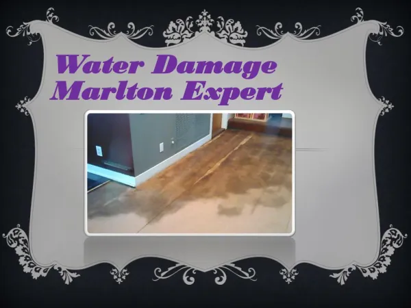 Water Damage Marlton