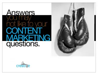 Answers to your content marketing questions - slide 1
