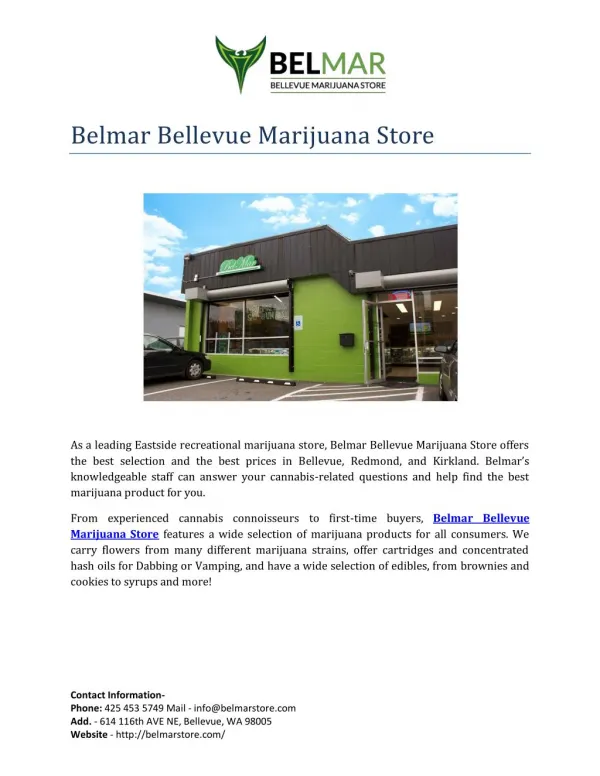 BelMar Bellevue Marijuana Store