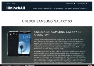Unlock Samsung Galaxy S3 with iUnlockAll