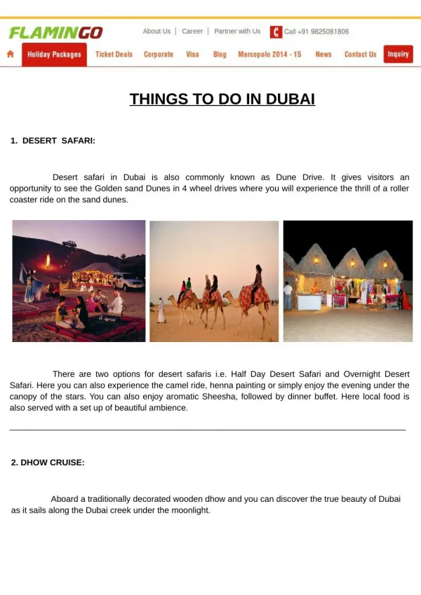 Top Things To Do in Dubai | Dubai Tour