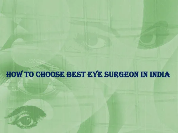 Best eye surgeon in india