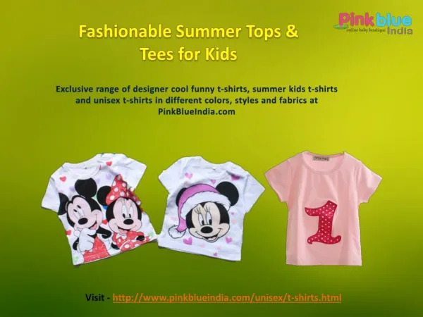 Designer Unisex T-shirts for Baby Boys & Girls