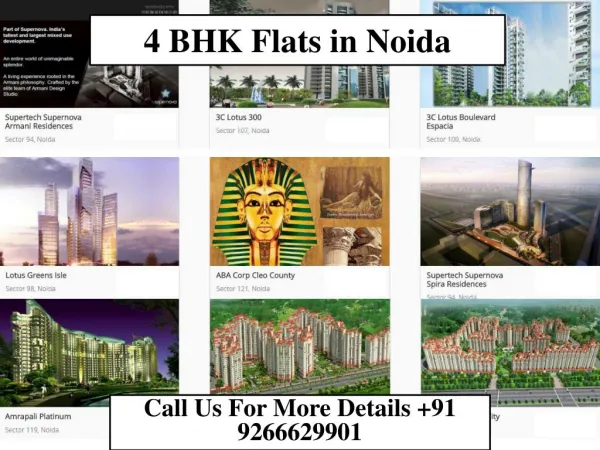 4 BHK Flats in Noida | 9999019993
