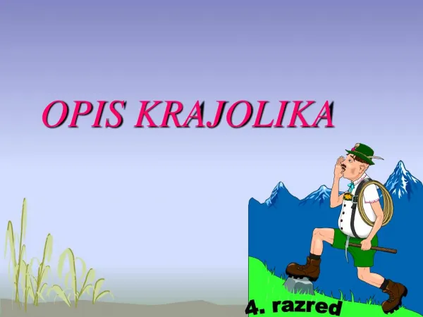 OPIS PEJZAŽA