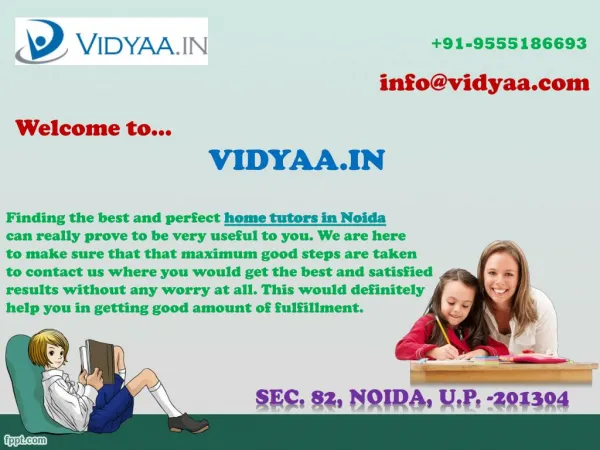 Get the ultimate Home tutors in Noida