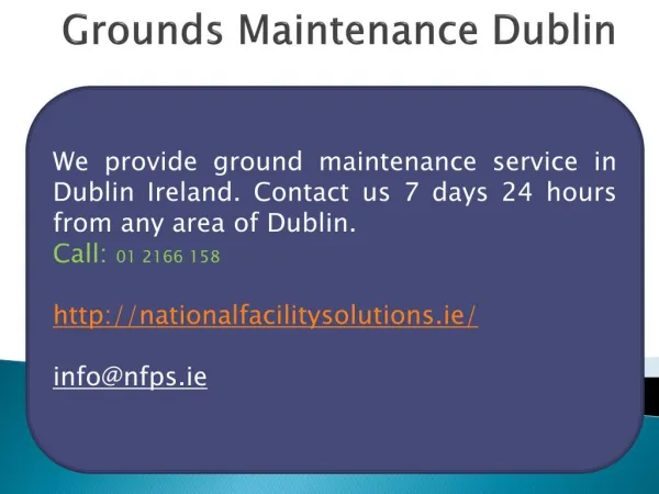 Grounds Maintenance Dublin