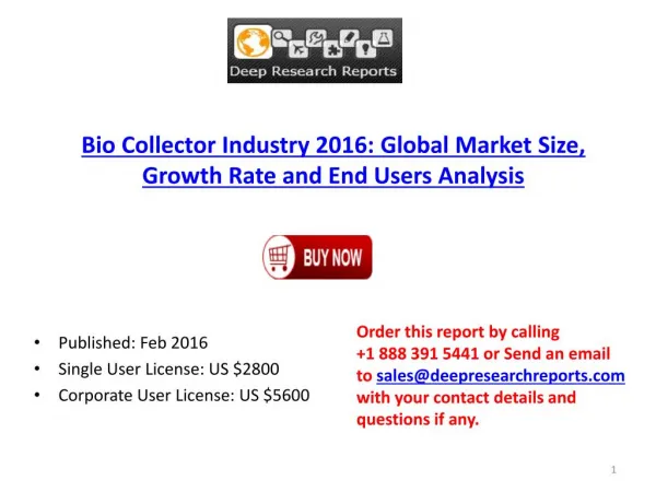 Bio Collector Industry 2021 Global Market Trend Forecasts