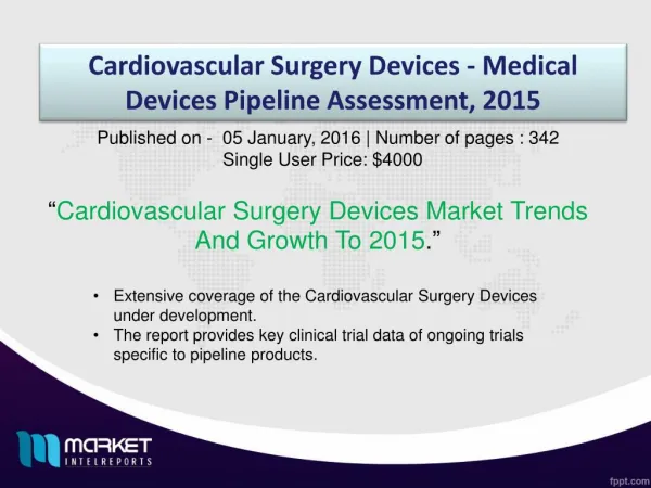 Global Cardiovascular Surgery Devices Market Forecast & Future Industry Trends