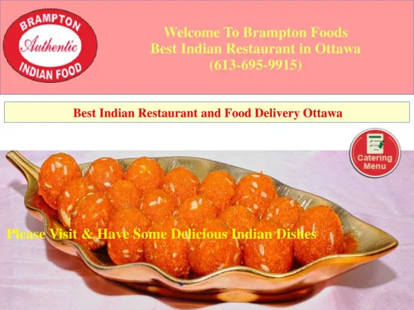 Best Indian Restaurant and Food Delivery Ottawa | Brampton Foods