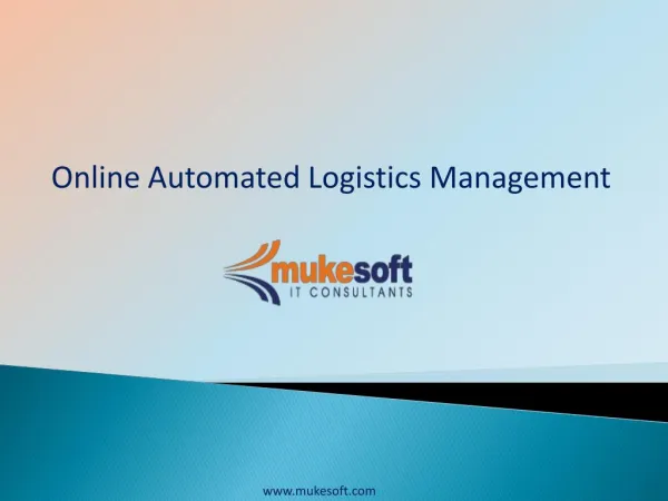 Online Automated Logistics Management