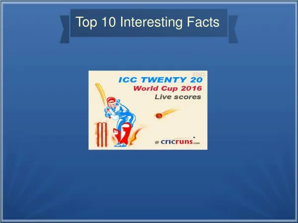 Interesting Stuffs about ICC World T20