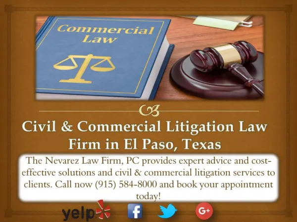 Civil & Commercial Litigation Law Firm in El Paso, Texas