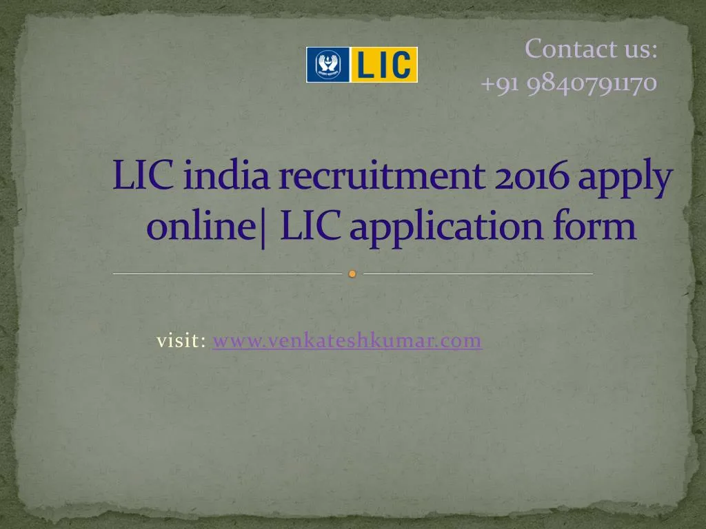 lic india recruitment 2016 apply online lic application form