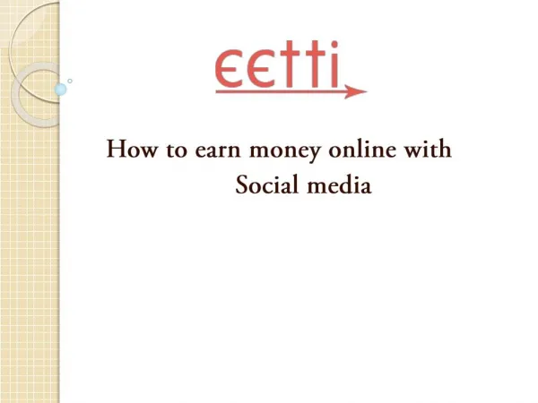 How to earn money online with social media
