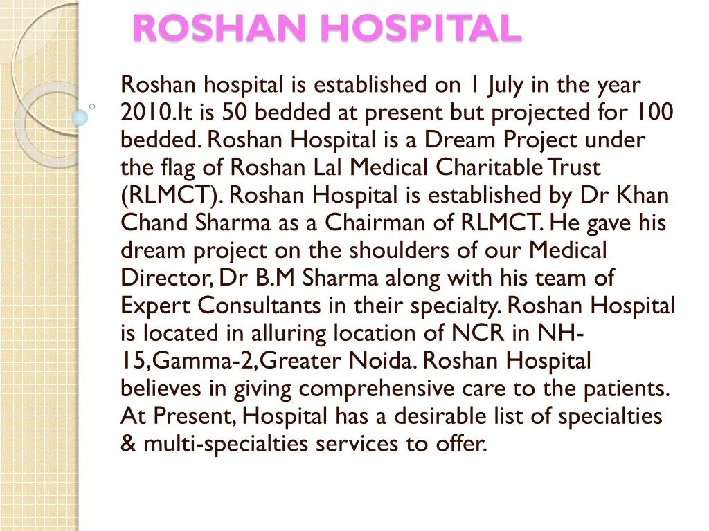 roshan hospital