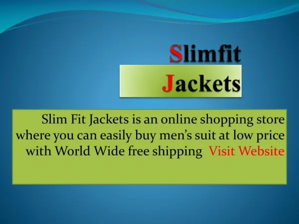 Slimfit Jackets