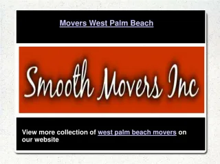 West Palm Beach Movers - slide 1