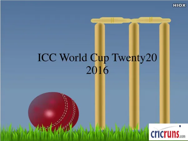 World Cup T20 2016