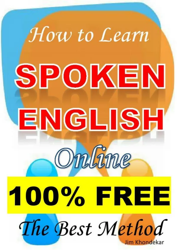 How to Learn SPOKEN ENGLISH Online 100% FREE The Best Method_by_Jim Khondekar