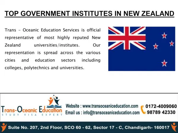 TOP GOVERNMENT INSTITUTES IN NEW ZEALAND