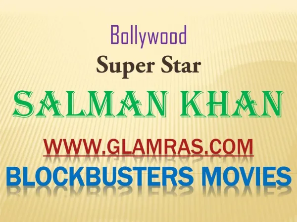 Salman Khan Blockbusters Movies News
