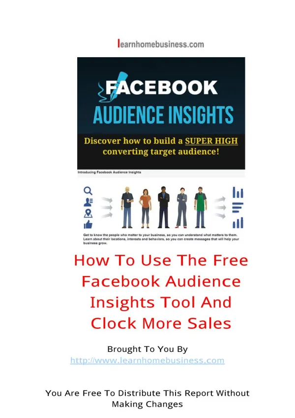 ? How To Use The Free Facebook Insights Audience Tool And Clock More Sales