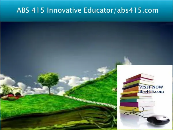 ABS 415 Innovative Educator/abs415.com