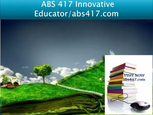 ABS 417 Innovative Educator/abs417.com