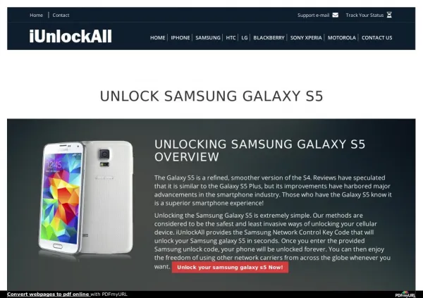 Unlock Samsung Galaxy S5 with iUnlockAll