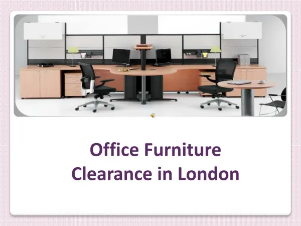London Office Furniture Clearance Services