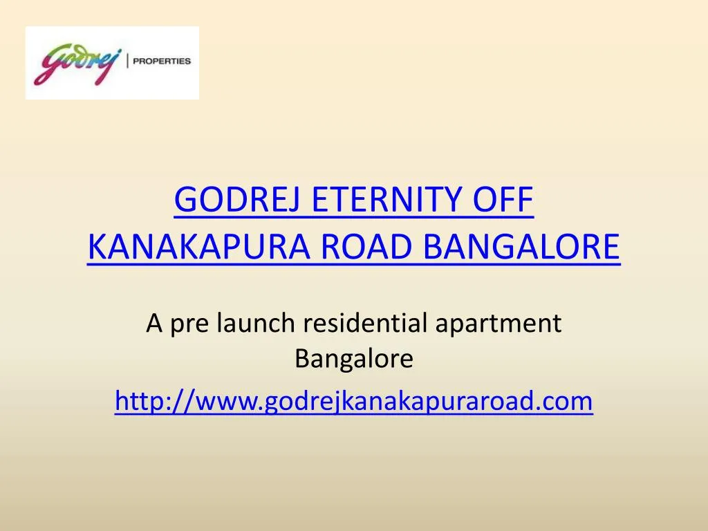 godrej eternity off kanakapura road bangalore