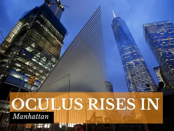 Oculus rises in Manhattan