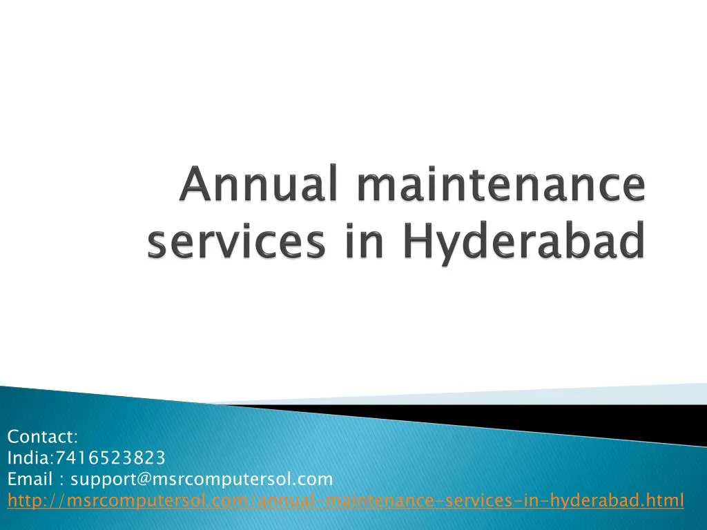 annual maintenance services in hyderabad