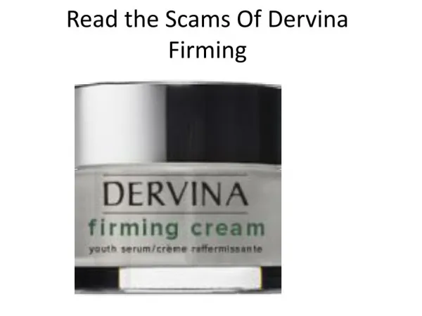 Dervina Firming Cream