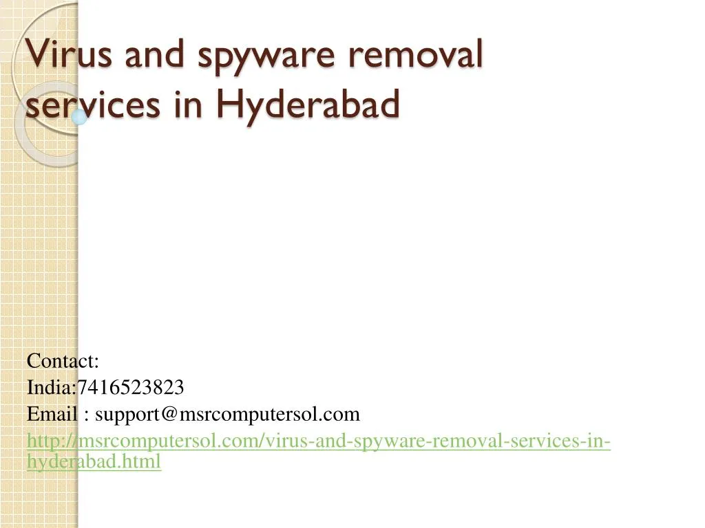 virus and spyware removal services in h yderabad