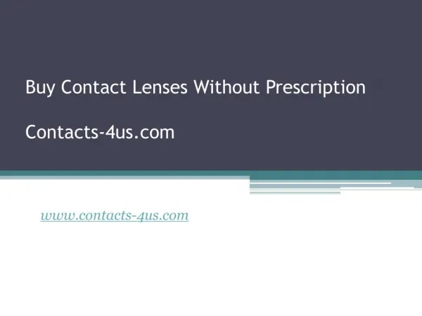 Order Contact Lenses without Prescription