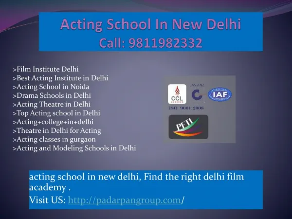 Film Institute Delhi, Acting School In New Delhi, acting classes in gurgaon