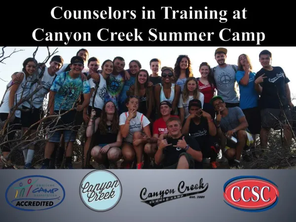 Counselors in Training at Canyon Creek Summer Camp